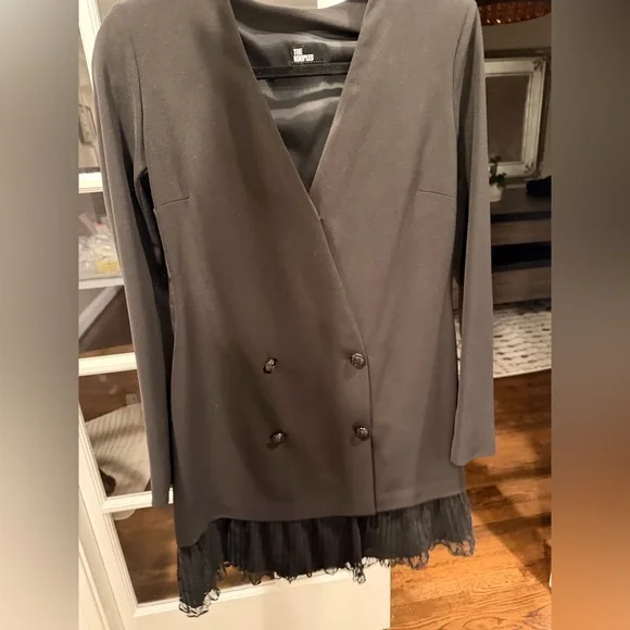 NWT 🦄 The Kooples Double-Breasted Blazer dress with lace size 1(S) - Picture 3 of 5